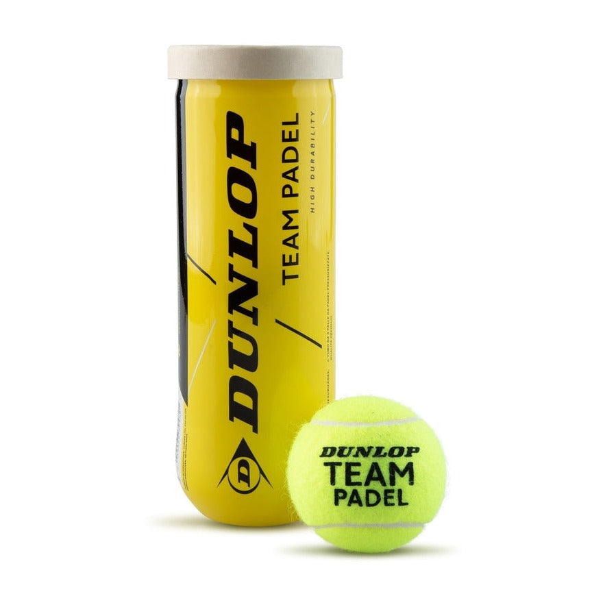 Dunlop Team Padel Balls – 3 Ball Tube