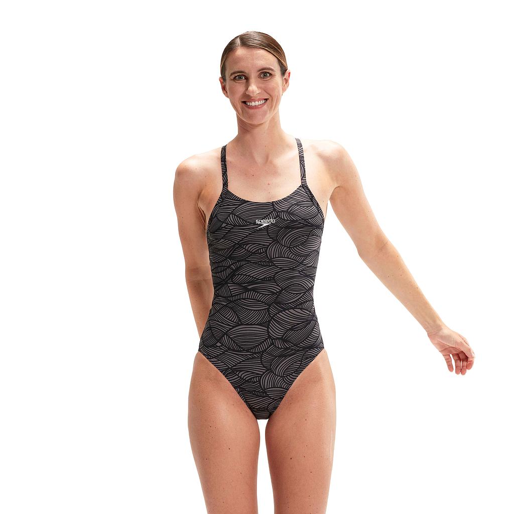 Speedo Swimsuit ( Black/Grey )