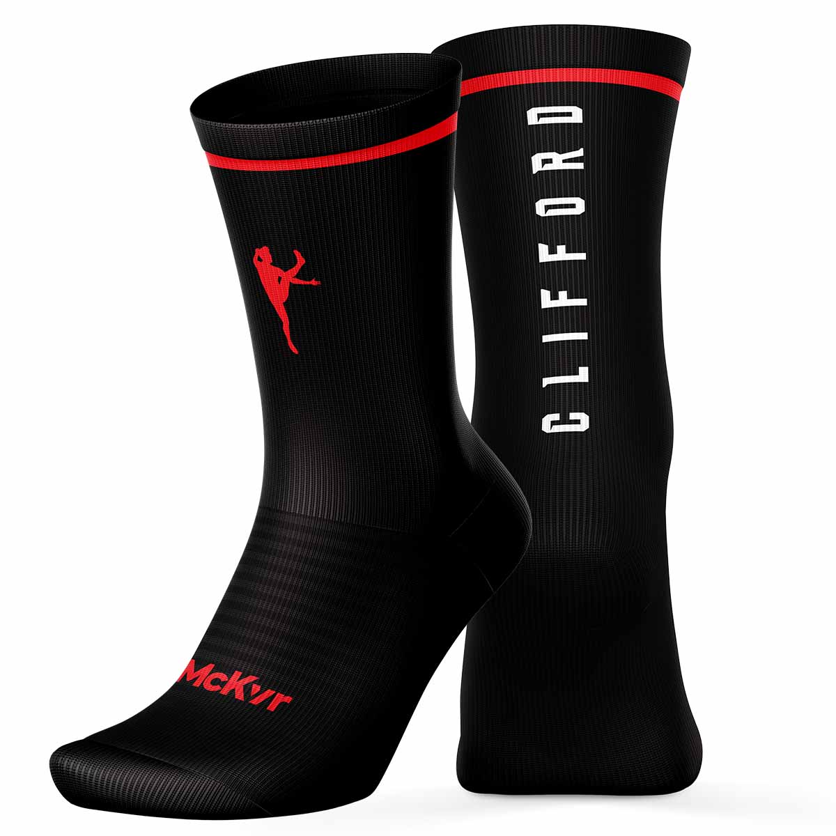 2026 McKvr Clifford Socks ( Black/Red )