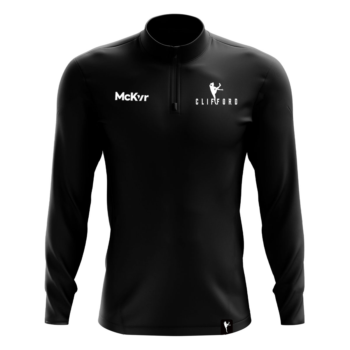 McKvr Clifford 1/4 Zip Top ( Blk/Wht )
