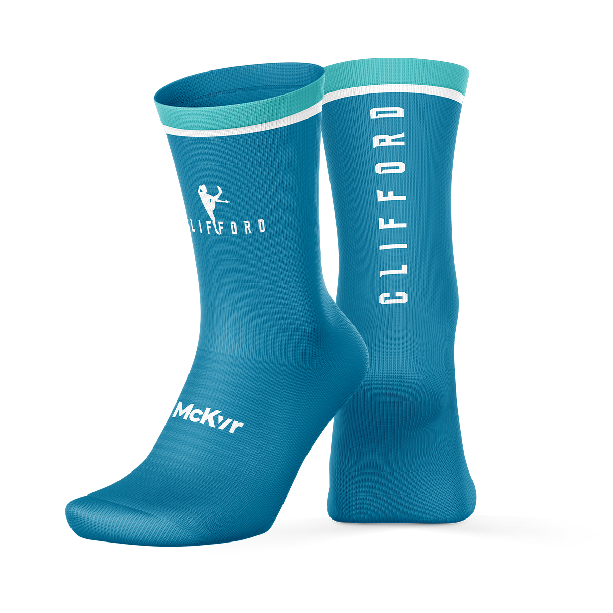McKvr Clifford Socks ( Turq/Wht )