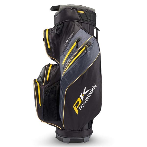 Powakaddy Dri-Tech Waterproof Golf Bag ( Black/Grey/Yellow )