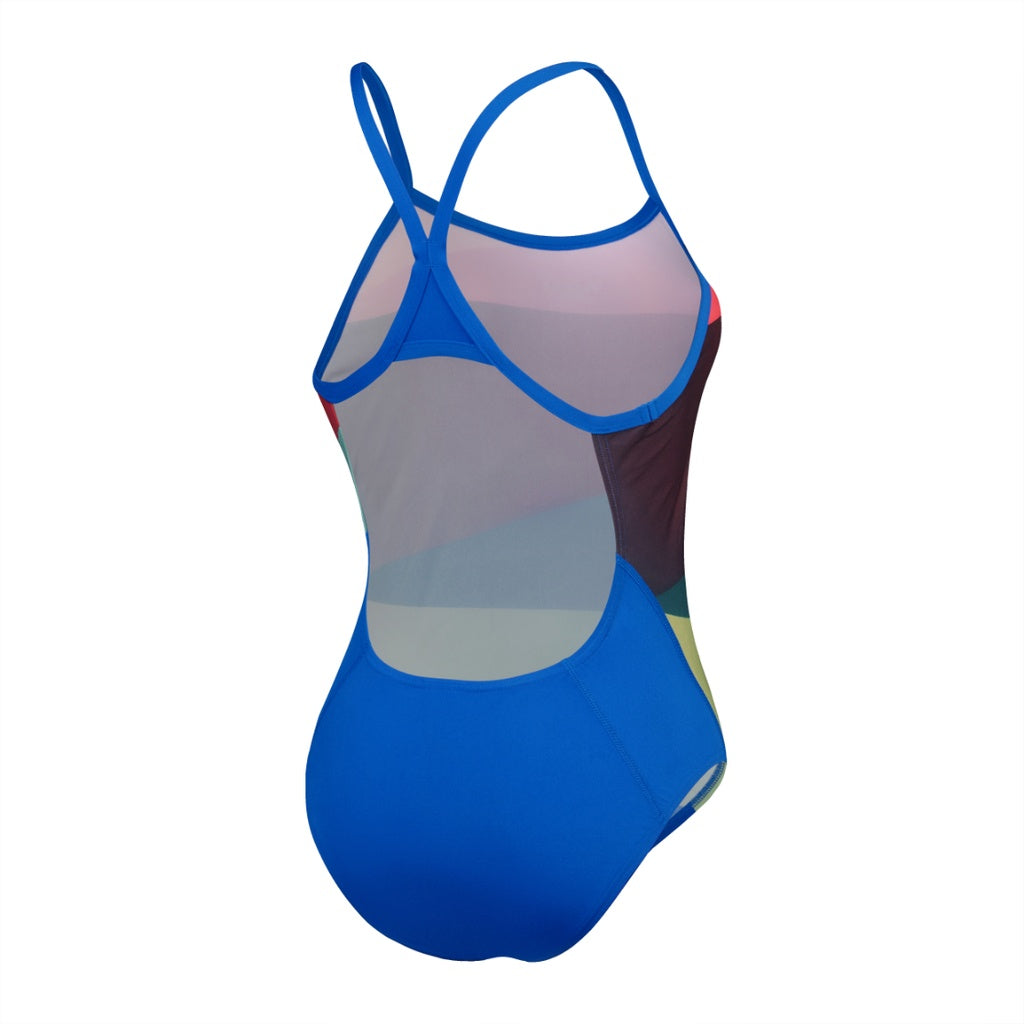 Speedo Placement Turn Back Swimsuit ( Mixed Colour )