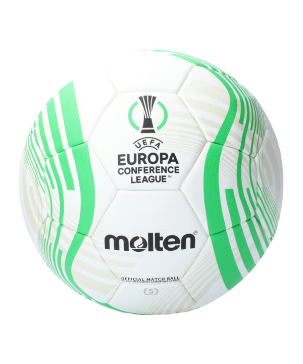 f5c5000 molten offizieller spielball europa conference league 2021 2022 weiss gruen schwarz