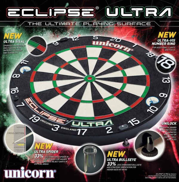 Unicorn Eclipse Ultra Bristle Dartboard 1