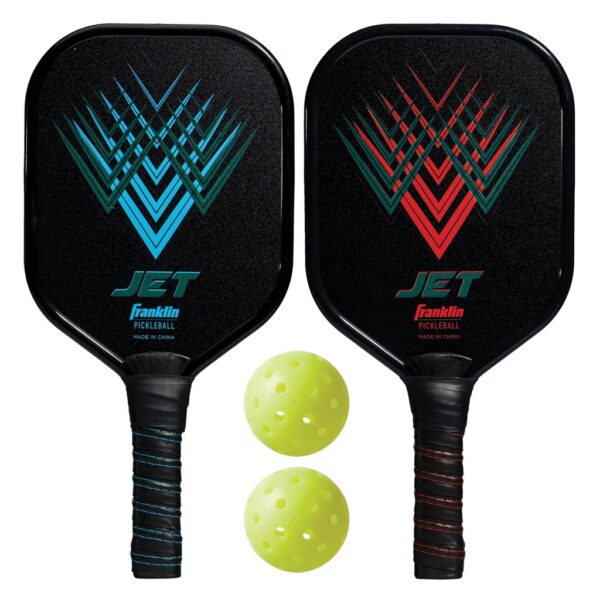 52745 Franklin Jet 2 Player Pickleball Paddle and Ball Set