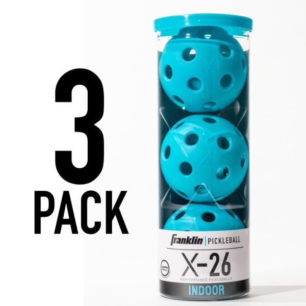 52901 Franklin Indoor X 26 Pickleball Blue Pack of 3