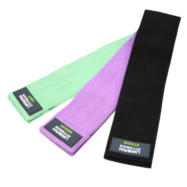 Urban Fitness Fabric Resistance Band Loop Set of 3 15 Inch 4