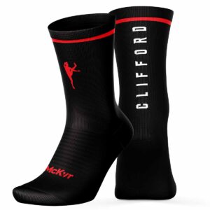 2026 McKvr Clifford Socks ( Black/Red )